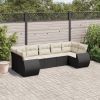 Garden Sofa Set Black PE rattan Large Modular Outdoor Sofa Set