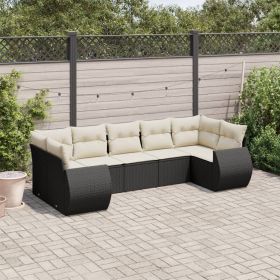 Garden Sofa Set Black PE rattan Large Modular Outdoor Sofa Set