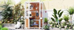 [Assembly Video Product] TOPMAX 63'' Height Garden Wood Storage Cabinet Outdoor Tool Storage Shed