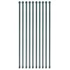 Garden Posts 10 pcs 39.4" Metal Green