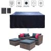 10 Pieces Outdoor Patio Garden Brown Wicker Sectional Conversation Sofa Set with Black Cushions and Red Pillows; w/ Furniture Protection Cover