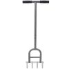 Lawn Coring Aerator, 4 Corer Plug Aerator Tool with Soft Rubber Grip, Manual Grass Aerating Tool