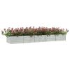 Garden Raised Bed 157.5"x31.5"x17.7" Galvanized Steel Silver
