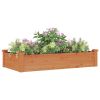 Garden Raised Bed with Liner Brown 47.2"x23.6"x9.8" Solid Wood Fir