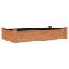 Garden Raised Bed with Liner Brown 47.2"x23.6"x9.8" Solid Wood Fir