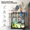 3-Tier Garden Tool Organizer with Hooks