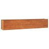 Garden Raised Bed Rusty 94.5"x15.7"x17.7" Corten Steel