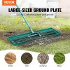 VEVOR Lawn Leveling Rake, 30"x10" Level Lawn Tool, Heavy-duty Lawn Leveler with 78" Steel Extended Handle, Yard Leveling Rake Suit for Garden