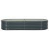 Garden Raised Bed 94.5"x31.5"x17.3" Galvanized Steel Gray