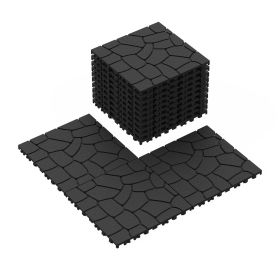 Waterproof, Wear-resistant, DIY Assembly, Garden, Courtyard, Balcony,plastic Flooring (Option: Reddishbrown)