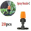 20pcs Adjustable Garden Drip Irrigation Misting Nozzles Micro Sprinkler Head Atomizer Irrigation Drippers